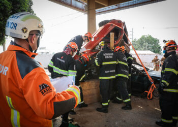 Atendimento do Corpo de Bombeiros de MT segue padrão internacional para salvamento veicular