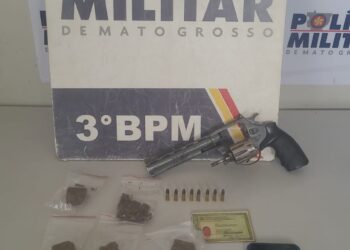 Integrante de organização criminosa é preso em flagrante por porte ilegal de arma de fogo e tráfico de drogas em Cuiabá