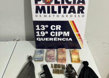 Três são presos pela PM por roubo em supermercado e porte ilegal de arma de fogo