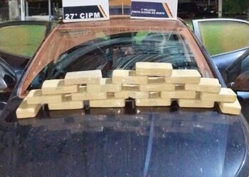 Polícia Militar e PRF prendem homem com 19 tabletes de pasta base em Porto Alegre do Norte