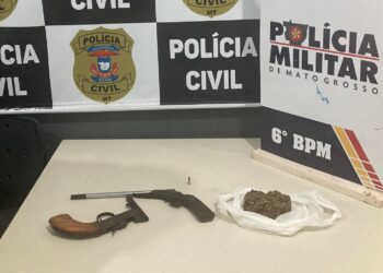 Membro de facção criminosa é preso com armas de fogo e porção de maconha em Cáceres