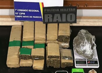 Quadrilha é presa em flagrante pela PM com quase 8kg de maconha em Campo Novo do Parecis