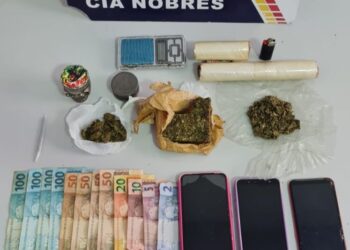 Polícia Militar prende casal em flagrante por tráfico de drogas em Nobres