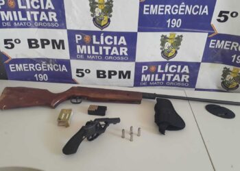Polícia Militar prende casal por porte ilegal de arma em Rondonópolis