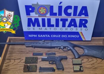 PM prende suspeito de violência doméstica e ameaça com armas de fogo em Santa Cruz do Xingu
