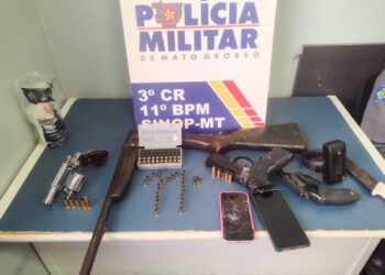 Polícia Militar apreende adolescentes e armas após tentativa de roubo à residência em Sinop