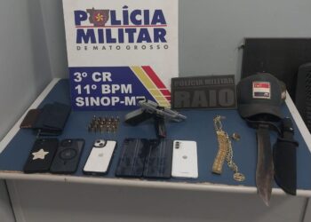Polícia Militar prende dois homens por ameaçar moradores com arma de fogo em Sinop