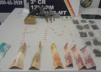 Polícia Militar prende homem por tráfico de drogas e porte ilegal de arma em Sorriso