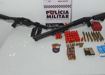 PM prende suspeito de violência doméstica e apreende armas de fogo em residência