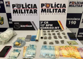 Rotam prende duas pessoas em flagrante por tráfico de drogas em Sorriso