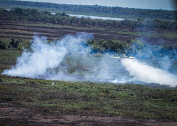 Bombeiros de MT extinguem quatro incêndios florestais e combate outros 51 nesta sexta-feira (13)