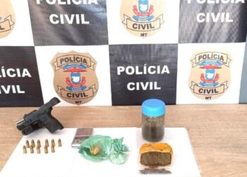 Traficante é preso pela Polícia Civil com drogas e arma furtada de CAC em Cotriguaçu