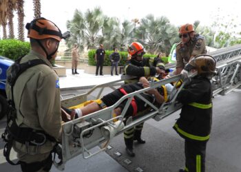 Corpo de Bombeiros Militar realiza simulado operacional em shopping de Cuiabá