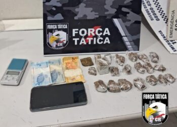 Força Tática prende homem em flagrante por tráfico de drogas em Cuiabá