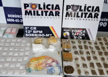 Dois integrantes de facção criminosa são presos pela Força Tática com 150 porções de drogas