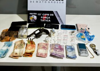 Força Tática prende dupla por tráfico, apreende drogas e arma de fogo
