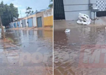 Moradora denuncia esgoto a céu aberto em rua de VG: "Não pode chover que alaga tudo"