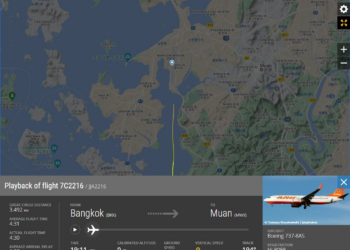 Vídeo mostra rota de avião que explodiu na Coreia do Sul