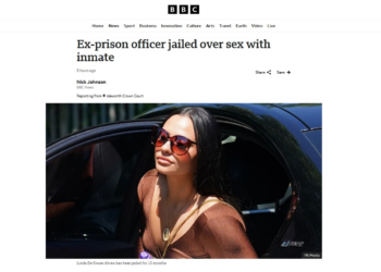 Brasileira que foi presa por fazer sexo com detento no Reino Unido é condenada pela Justiça britânica