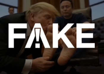 É #FAKE vídeo que mostra Trump beijando os pés de Elon Musk