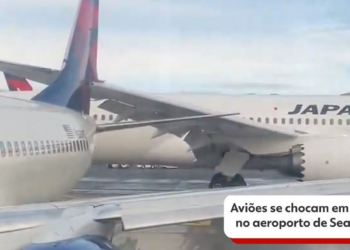 Aviões da Japan Airlines e da Delta Air se chocam durante táxi no aeroporto de Seattle, nos EUA