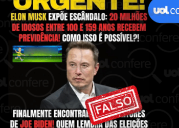 É falso que Elon Musk descobriu fraude na previdência dos EUA