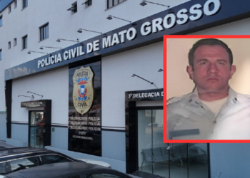 PM acusado de envolvimento no assassinato de Renato Nery se entrega na delegacia de Cuiabá