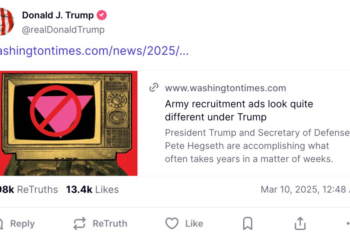 Trump compartilha o 'triângulo rosa', símbolo da era nazista para rotular homossexuais, com sinal de proibição