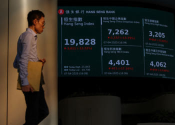 Bolsas asiáticas abrem em queda após EUA confirmarem tarifa de 104% contra a China