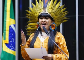 Deputada indígena é atingida por gás lacrimogêneo durante protesto