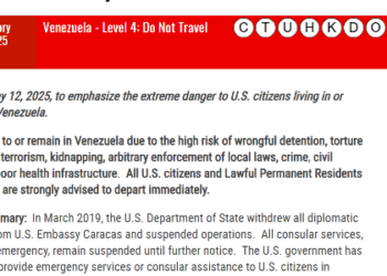 'Perigo extremo': EUA mudam e aumentam alerta de viagem à Venezuela