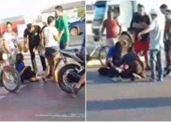 Duas estudantes são atropeladas sobre faixa de pedestre em Várzea Grande