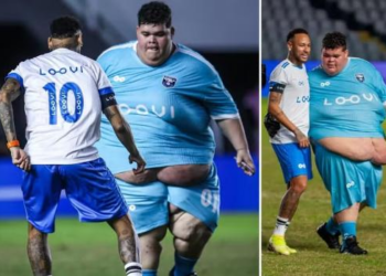 Gordão da XJ mostra fotos de jogo de futebol com Neymar após perder 75kg