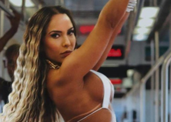 Mulher Melão se defende após fazer ensaio sensual em vagão de trem no Rio: ‘incrível