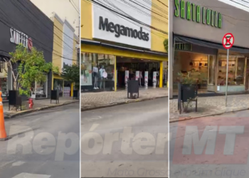 Calçadas do Centro de Cuiabá amanhecem sem banquinhas; ambulantes protestam