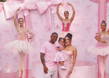 Nathália Felix e Douglas Costa, comemora aniversário de 1 ano da filha: ‘Festão’