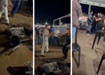 Vídeos mostram troca de socos em evento do agro em Água Boa