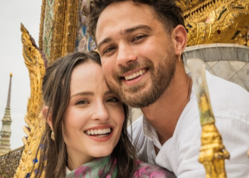 Com estreia, Larissa Manoela recebe declaração de André Luiz: ‘Melhor marido’