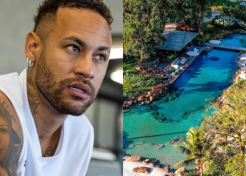 Fotos inéditas revelam detalhes do lago de Neymar, em sua mansão