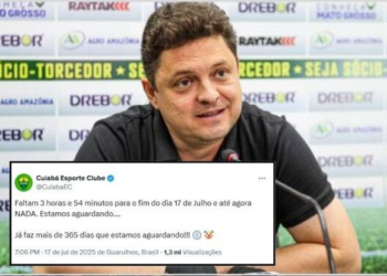 Cuiabá "comemora" um ano do calote do Corinthians