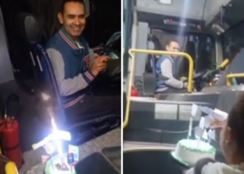 Motorista ganha surpresa de aniversário em Cuiabá; veja vídeo