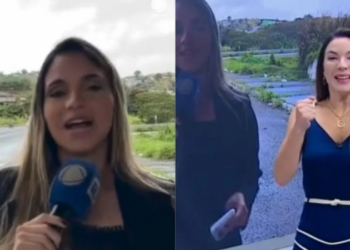 Repórter entra em trabalho de parto durante programa