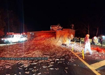 Acidente entre ônibus e caminhão deixa um morto e 11 feridos em Batatais (SP)