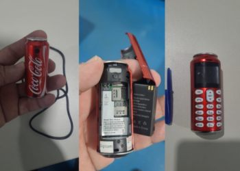 Polícia encontra minicelular dentro de lata de coca em presídio