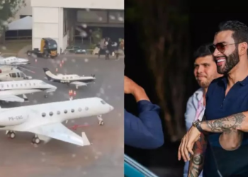 Confira o 'estacionamento' de aeronaves em mansão de Gusttavo Lima