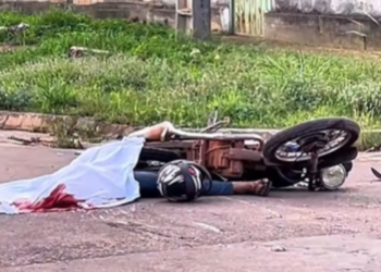 Moto invade preferencial, bate em caminhão e mata homem em Guarantã do Norte