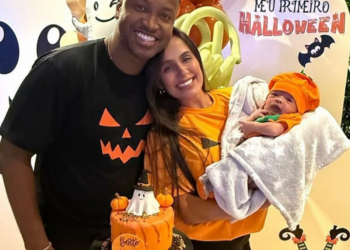 Carol Peixinho e Thiaguinho comemoram primeiro ‘mesversário’ do filho
