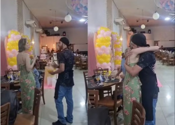 Doador se disfarça de garçom e emociona transplantada em SC