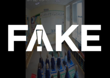 É #FAKE que vídeo mostre professora muçulmana ensinando oração islâmica a crianças britânicas; trata-se de IA