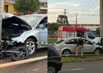 Acidente na BR-369 em Arapongas destrói carro e moto